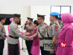 KAPOLDA MALUT PIMPIN SERTIJAB TIGA PEJABAT UTAMA DAN LIMA KAPOLRES