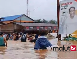 BANJIR MASIH RENDAM RUMAH WARGA. BPBD DIRIKAN POSKO PENGUNGSIAN