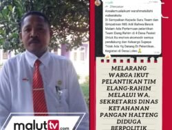 WhatsApp Melarang Warga Ikut Pelantikan Tim Elang-Rahim, Sekretaris Dinas Ketahanan Pangan Halteng Berpolitik?