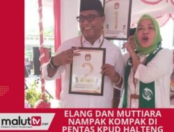 ELANG DAN MUTIARA NAMPAK KOMPAK DI PENTAS KPUD HALTENG
