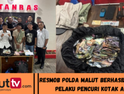 Bobol Kotak Amal Masjid Raya Ternate, Pelaku ASJ Ditangkap Tim Resmob Polda Malut