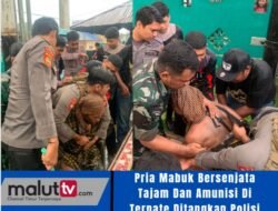 Pria Mabuk Bersenjata Tajam Dan Amunisi Di Ternate Ditangkap Polisi