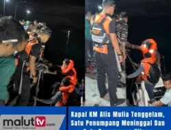 Kapal KM Alis Mulia Tenggelam, Satu Penumpang Meninggal Dan Satu Penumpang Hilang