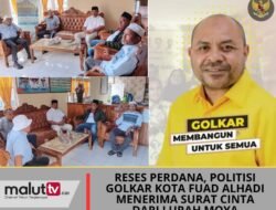 Reses Perdana, Politisi Golkar Kota Ternate Fuad Alhadi Menerima “Surat Cinta” Dari Lurah Moya.