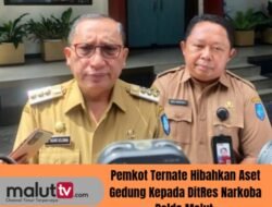 Pemkot Ternate Hibahkan Aset Gedung Kepada DitRes Narkoba Polda Malut