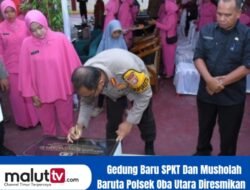 Gedung Baru SPKT Dan Mushola Baruta Polsek Oba Utara Diresmikan
