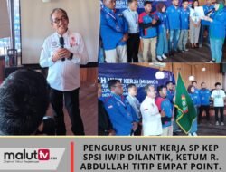 Janwar Surahman Dikukuhkan Sebagai Ketua PUK Serikat Pekerja KEP SPSI PT. IWIP, Ketum R. Abdullah Titip Empat Point