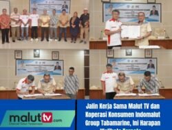 Jalin Kerja Sama Media Malut TV Dan Koperasi Konsumen Indomalut Group Tabamarine, Ini Harapan Walikota Ternate