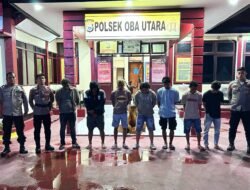 Operasi Pekat Kie Raha I 2025, Polsek Oba Utara Amankan Sejumlah Pelaku Konsumsi Miras