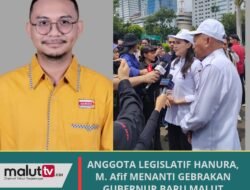 Anggota Legislatif Hanura Menanti Gebrakan Gubernur Baru, Afif: Kebijakan Bermanfaat untuk Rakyat Harus Disuport