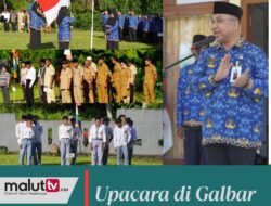 Hadiri Upacara Peningkatan Prestasi Kerja di Galbar, Ini Pesan Sekda Kepada ASN. 