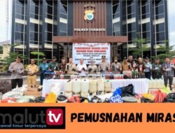 Polda Malut Musnahkan Ribuan Liter Miras Ilegal, Kapolda: Ini Komitmen Kami Berantas Peredaran Miras Sampai Tuntas