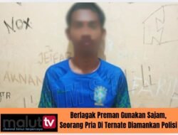 Pria Bersajam Diamankan Polisi Usai Bikin Keributan Di Depan SPBU Codo Ternate
