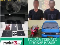 Aksi Pencurian Di Ternate Terbongkar. Resmob Macan Gamalama Ringkus Dua Tersangka Di Dua Lokasi