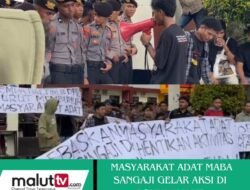 Masyarakat Adat Maba Sangaji Gelar Aksi Di Polda Malut, Tuntut Pembebasan 26 Warga Dan Hentikan Operasi Tambang PT. Position