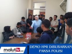 Dinilai Langgar Aturan, Polres Ternate Bubarkan Aksi HMI Di Depan Rumah Dinas Gubernur Malut
