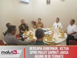 Bersama Gubernur, Ketua DPRD Maluku Utara Sambut Jaksa Agung RI di Ternate.