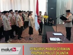 IQBAL RURAY BERSAMA FORKOPIMDA DILANTIK SEBAGAI PENGURUS MABIDA GERAKAN PRAMUKA MALUT.