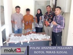 Gerak Cepat, Polisi Amankan Puluhan Botol Miras Ilegal Bersama Pemiliknya
