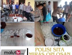Sat Samapta Polres Ternate Gerebek Lokasi Transaksi Miras Ilegal, Pemilik Dan Barang Bukti Diamankan