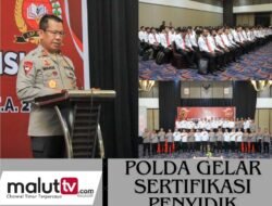 Kapolda Malut: Sertifikasi Penyidik Wujud Penegakan Hukum Yang Berintegritas