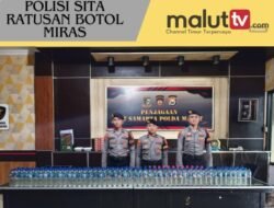 Polisi Amankan Ratusan Botol Miras Cap Tikus Di Pelabuhan Ahmad Yani Ternate