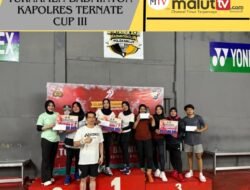 Meriah! Turnamen Badminton Kapolres Ternate Cup III Resmi Ditutup