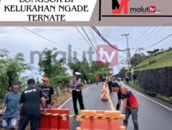 Polres Ternate Gerak Cepat Amankan Lokasi Longsor Di Kelurahan Ngade Kota Ternate