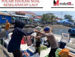 Polairud Polda Malut, Edukasi Penumpang Soal Keselamatan Laut di Pelabuhan Bastiong