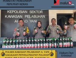 Polsek Kawasan Pelabuhan A. Yani Gagalkan Penyelundupan Puluhan Botol Bir Ilegal Di KM. Alsudais 21