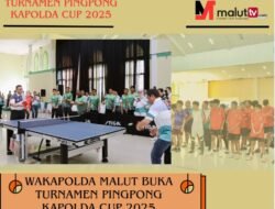 Wakapolda Malut Buka Turnamen Pingpong Kapolda Cup 2025