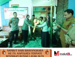 Sambut Hari Bhayangkara Ke-79, Kapolres Ternate Resmikan Rumah Layak Huni