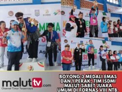 Boyong 3 Medali Emas dan 1 Perak, Malut Dinobatkan Juara Umum Lomba DMI di FORNAS VIII NTB Tahun 2025.