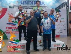 FPMSI Malut Raih Medali Perak di Pertandingan Pingpong FORNAS VIII NTB.