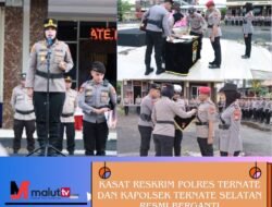 Kasat Reskrim Polres Ternate Dan Kapolsek Ternate Selatan Resmi Berganti