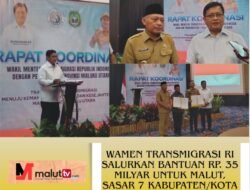 Wamen Transmigrasi RI Salurkan Bantuan Rp. 35 Milyar Untuk Malut, Sasar 7 Kabupaten/Kota