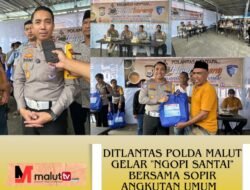 Dengar Aspirasi Sopir Angkutan Umum, Ditlantas Polda Malut Gelar “Ngopi Bareng”  Di Terminal Gamalama