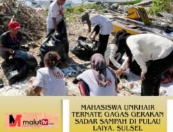Mahasiswa Unkhair Ternate Gagas Gerakan Sadar Sampah Saat KKN Kebangsaan Di Sulsel