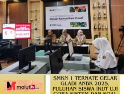 SMKN 1 Ternate Gelar Gladi ANBK 2025, Puluhan Siswa Ikut Uji Coba Sistem Dan Soal