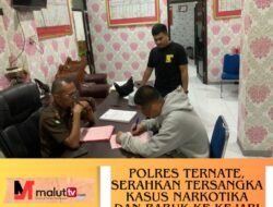 Tersangka Dan Babuk Kasus Narkotika, Resmi Diserahkan Polres Ternate Ke Kejari