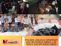 Polsek Jailolo Amankan 800 Kantong Miras Cap Tikus Dalam Razia KRYD