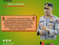Kapolda Malut Kembali Lakukan Rotasi Jabatan, 103 Perwira Dan Puluhan Bintara Dimutasi