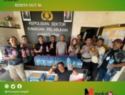 Gelar Razia, Polsek Pelabuhan Ahmad Yani Ternate Sita 152 Botol Miras Di Kapal KM. Uky Raya