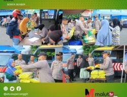 Polda Malut Gelar Gerakan Pangan Murah di Terminal Dufa-Dufa Ternate