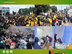 Ricuh Warnai Aksi Mahasiswa Di Depan Kantor DPRD Ternate, Polisi Tembakkan Gas Air Mata