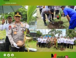 Sinergi Wujudkan Ketahanan Pangan, Kapolda Malut Hadiri Penanaman 1.000 Pohon Kelapa