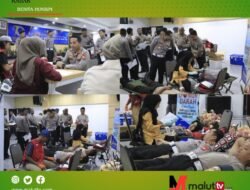 Sambut HUT Lalu Lintas Ke-70, Ditlantas Polda Malut Gelar Donor Darah