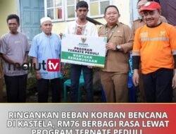 Ringankan Beban Korban Bencana Alam di Kastela, Rizal Marsaoly Berbagi Rasa Lewat Program Ternate Peduli.