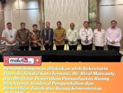 Pemkot Ternate dan Kementerian ATR/BPN Teken Berita Acara Verifikasi Revisi RTRW