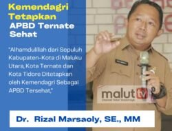 Kemendagri Tetapkan APBD Kota Ternate Sehat.